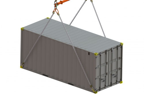 What can I use to lift a shipping container?