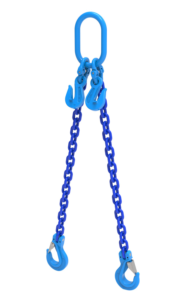 William Hackett 1/4" ADJUSTABLE Chain Sling, 2-Leg (Grade 100) 3,800lbs
