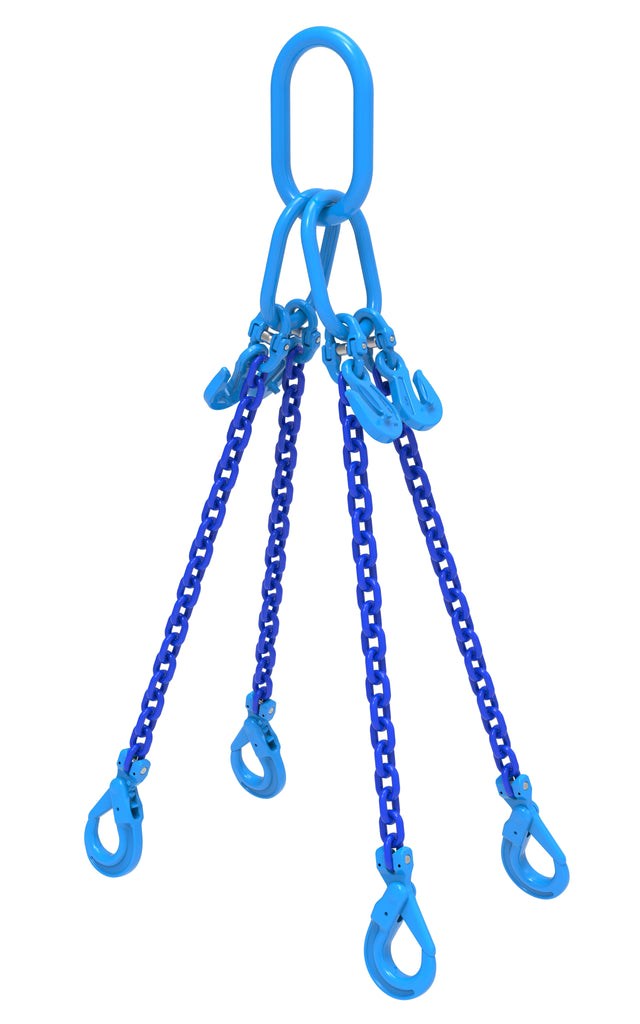William Hackett 5/16" ADJUSTABLE Chain Sling, 4-Leg (Grade 100) 12,100lbs