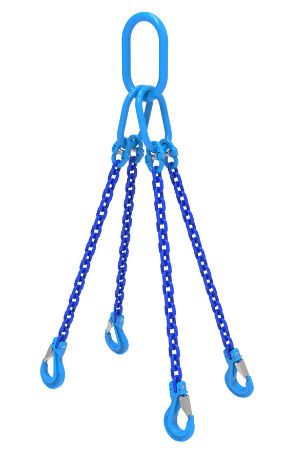 William Hackett 3/8" Chain Sling, 4-Leg (Grade 100) 18,700lbs