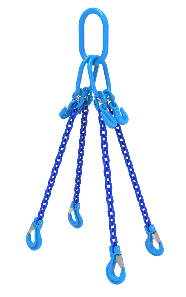 William Hackett 1/4" ADJUSTABLE Chain Sling, 4-Leg (Grade 100) 5,700lbs