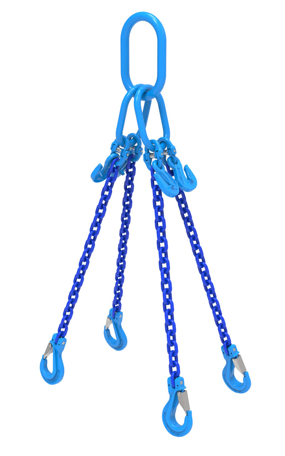 William Hackett 1/4" ADJUSTABLE Chain Sling, 4-Leg (Grade 100) 5,700lbs