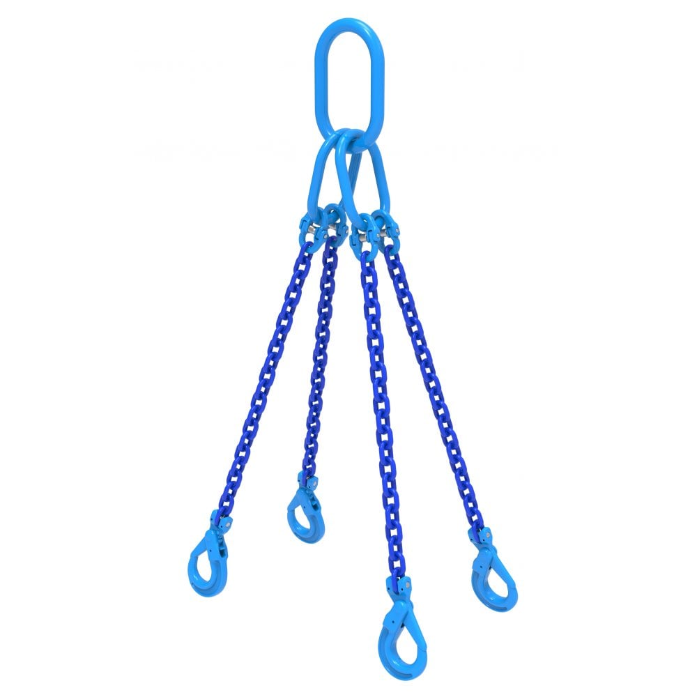 William Hackett 5/16" Chain Sling, 4-Leg (Grade 100) 12,100lbs